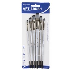 썸즈마인 다용도 그림붓 그레이 라운드 6종 세트, 1세트, 2~12호