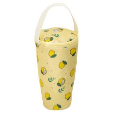 데이리듬 텀블러 보냉 가방 빨대구멍 파우치, 옐로우, 1개