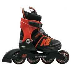 K2 SKATE 兒童用 Eddy Red 5段可調尺寸直排輪, 黑紅色, 1個