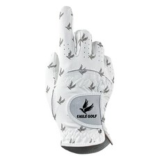 EAGLE GOLF 男士 JJIN 機能性合成皮高爾夫手套 右手配戴, 白色, 1個