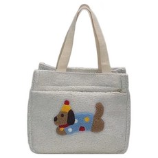 Futuro Lab 臘腸狗羊羔毛便當袋, 白色, 1個