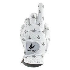 伊格爾高爾夫 男性用 JJIN 功能性合成皮高爾夫手套 左手配戴, 白色, 1個