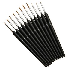 Some's mine 藝術畫筆黑色11件組, 1套, 0號~00000號