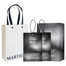 Martigue 香氛袋 車用芳香劑 禮盒組, 白麝香, 1套