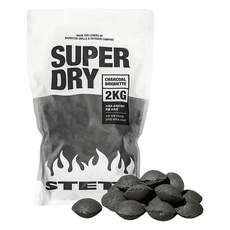 스테츠 슈퍼 드라이 차콜 브리켓 바베큐 캠핑용 숯, 2kg, 1개