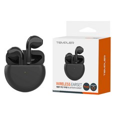 템플러 프로6 무선 블루투스 5.3 이어폰, TEM-TWS-i12, 블랙