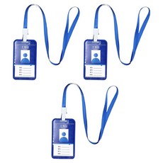 Vrose 矽膠卡片員工證套, 紫藍色, 3個