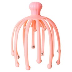 Yuja Market 章魚腳19爪頭部按摩器, 1個, 粉紅色