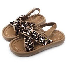 Lulushu 女童亮片拖鞋涼鞋 BY167