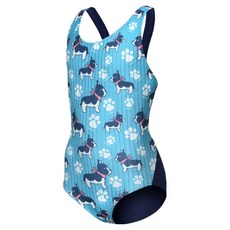 Hest 女童小狗圖案X型連身室內泳衣 HTB-G12