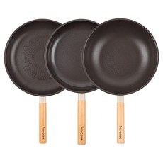인터쿡 인덕션 포레스트 후라이팬 세트 3개, 베이지, 1세트, 후라이팬 28cm + 후라이팬 24cm + 궁중팬 28cm