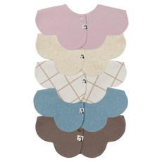 코니 롤링 턱받이 5종, E세트, 1세트