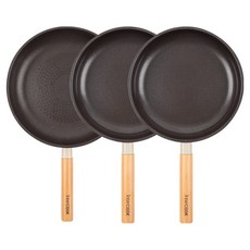 인터쿡 인덕션 포레스트 후라이팬 세트 3개, 베이지, 1세트, 후라이팬 28cm + 후라이팬 24cm + 후라이팬 24cm
