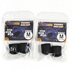 즐낚 실리콘 피싱 로드캡 M 2p, 2개, 블랙