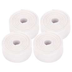 小麥購物 水槽防水貼牆角膠 Y266 大 白色, 4捲, 225g