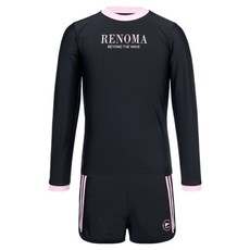 레노마키즈 여아용 스포티 배색 래쉬가드 상하의 세트 RN GS2F521