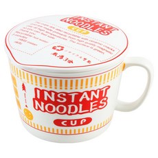 Multinest 多用途陶瓷拉麵碗 1L + 微波爐兼容蓋子套組, 1套, 紅色