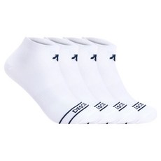 데상트 남성용 앞로고 스니커즈 양말 4켤레 세트, 화이트블루, 1세트