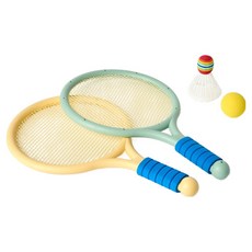 Modern House 兒童GYM無噪音球拍2入 + 軟球 + 羽毛球套組, 1套, 混合顏色