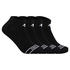 Descente 男款正面logo運動短襪4雙組, 1套, 黑色