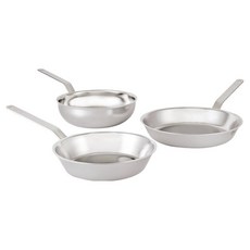 스테니 인덕션 무연마제 통5중 연마제 안쓴 스테인리스 궁중팬 세트 3개, 스텐팬 24cm + 스텐팬 28cm + 스텐웍 24cm, 1세트