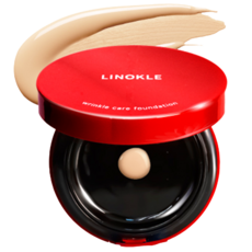 LINOKLE 莉可諾 無瑕氣墊粉餅 自然色, 完美遮瑕, 光澤透亮, 輕盈服貼, 1個