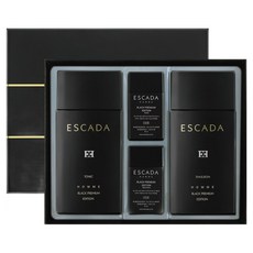 ESCADA Homme Black 高級版化妝水 150ml + 乳液 150ml + 化妝水 30ml + 乳液 30ml 套組, 1套