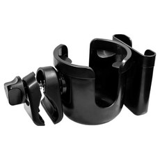 MONACO OLIVE 智慧型手機支架 電動滑板車 嬰兒車 夾式杯架, 黑色, 1個