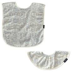 Cherinette 幼兒圍兜 + 媽媽哺乳圍兜組合, 標籤藍, 1套