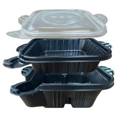 핫쿡볼 라면사각 발열보온 도시락 데움용기 세트 130g 650ml, 1세트