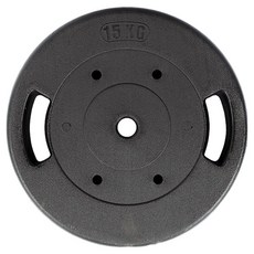 반석스포츠 PVC 코팅 K바벨 원판, 15kg, 1개, 블랙