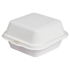 一體成型漢堡poke蛋糕包裝容器 白色 B-003, 100個, 1入