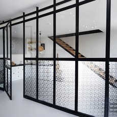 NaturalHome 無膠靜電玻璃窗貼, 鏡面圓圈 半透明