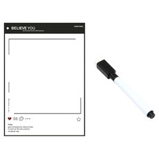 Yoon The Pick冰箱磁鐵備忘錄板+筆組, 混色