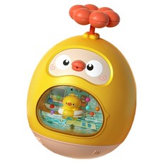 星之玩具 可愛鴨二合一不倒翁五感發展洗澡玩具, 黃色, 1個