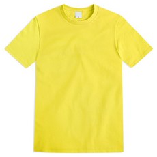 男女通用透氣標準20支短袖T恤 MDBT060TS, 黃色