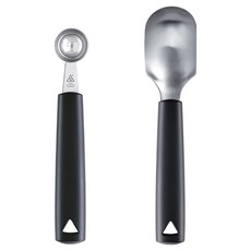 triangle 三角牌 單入哈密瓜挖球器 + 水果匙組, 1套, 混色