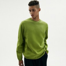 TNGT 男款酪梨半寬鬆羊絨混紡圓領針織衫 TNSW3F200L2