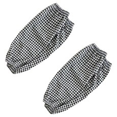 씨티컴퍼니 다용도 면 체크 팔토시 2p x 2개, 블랙