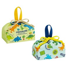 午餐束口袋 2件組 恐龍 KB7W, 1套, 混合色