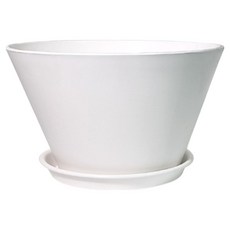 DAILED PLUS 塑膠室內裝飾Nest 30花盆 + 託盤組, 1個, 白色