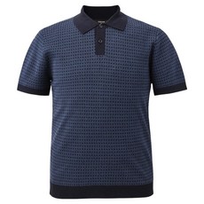 INDIAN 男士提花翻領針織衫 MITBS5M3101