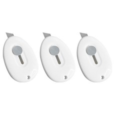 월드크린 자석 화이트 미니 택배칼, 혼합색상, 3개