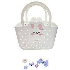 뷰레이터닷컴 럭키레빗 물빠짐 수영가방 + 파츠 세트, 화이트