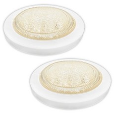 LED 圓形吸頂燈 15W, 2個, 白色 + 自然白光