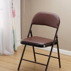 바이비드 가정용 베이직 폴딩 체어, 브라운, 1개