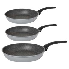 퀸센스 프라이팬 세트 3개, 그레이, 프라이팬 28cm(1P) + 프라이팬 24cm(2P), 1세트