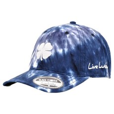 BLACK CLOVER 韓國 Premium HAPPINESS 2 高爾夫球帽 運動帽, 白色紮染海軍藍, 1個