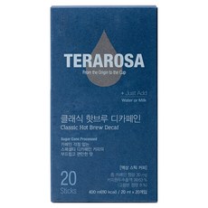 TERAROSA 經典熱萃低咖啡因液態咖啡, 20ml, 20個