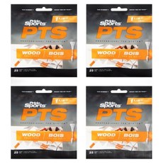 Pride Sports PTS木質高爾夫球座 25入組, 4包, 橘色